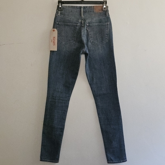 19 LEVI'S HIGH RISE SKINNY DISTRESSED JEANS WOMEN'S SIZE 25 - Picture 2 of 9